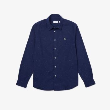 Lacoste Slim Fit Cotton Chambray Shirt - Šortky Pánské Blankyt / Bílé | CZ-U8wmhK